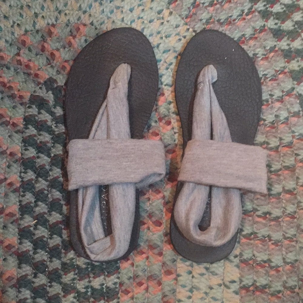 Cotton sling back sandals